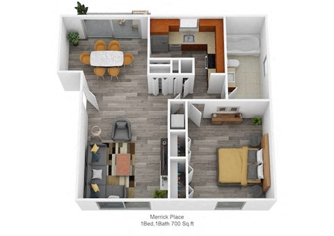 Merrick Place 1Bed 1Bath 700 Sq ft at Merrick Place, Kentucky